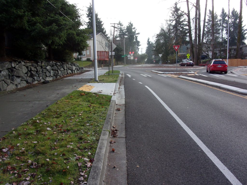 Military Rd S & S 298th St Compact Roundabout in Federal Way, WA